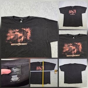 Mortal Kombat MK Jinx T Shirt Mens XL Black Video Game Graphic Tee Logo